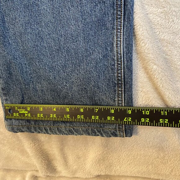 Lands' End Men's Fleece Lined Jeans 42x29 Relaxed Fit Plaid Lining - Picture 5 of 16